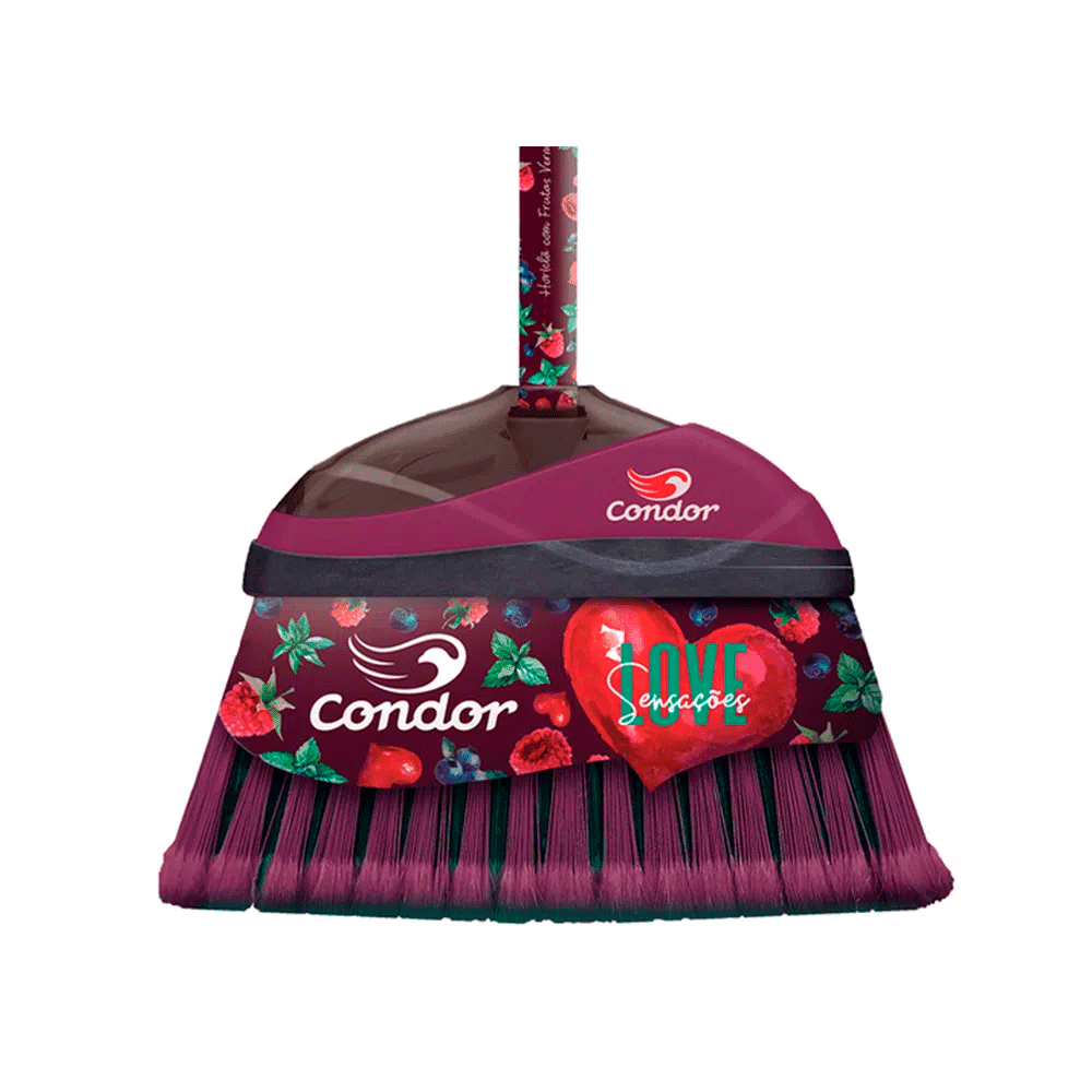 Vassoura Love Condor V-35. Categoria Acessórios para Limpeza. Subcategoria Vassouras. Marca Condor. Quantidade 1. Casa Limpa em São Paulo, Rua Apinajés 1484, Sumaré.