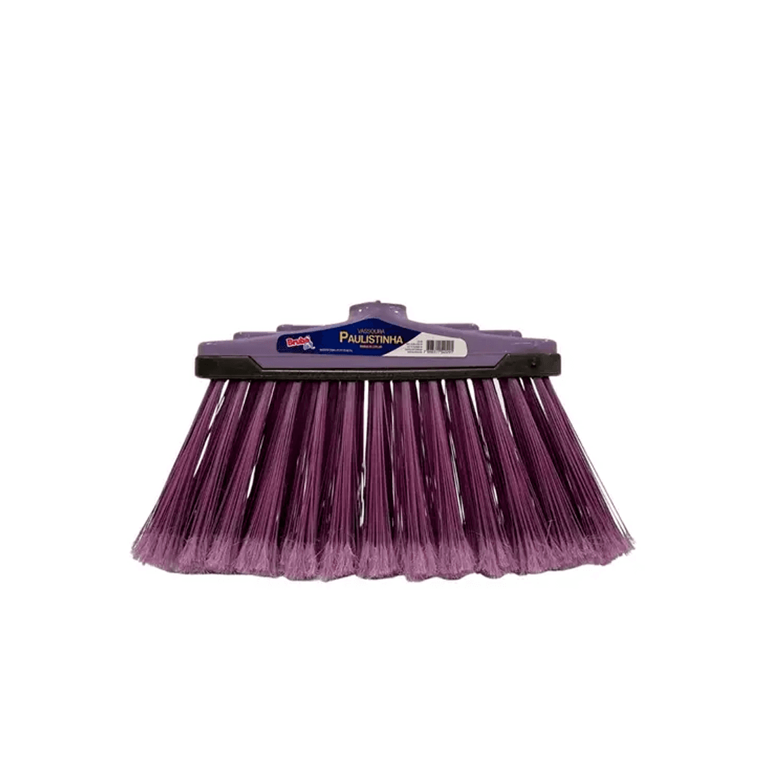 Vassoura Paulistinha de Nylon com as cerdas Plumadas sem cabo Brubalar. Categoria Acessórios para Limpeza. Subcategoria Vassouras. Marca Brubalar. Quantidade 1. Casa Limpa em São Paulo, Rua Apinajés 1484, Sumaré.